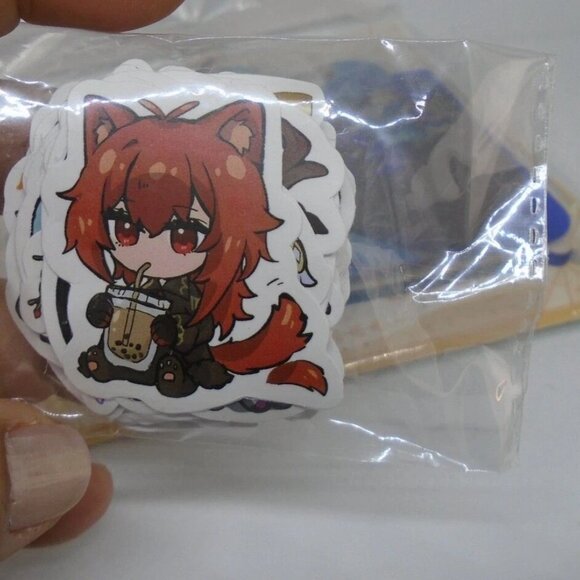 NEW Genshin Impact Exquisite Box New Acrylic Stand Badge Key Chain 60 Stickers - Picture 6 of 11